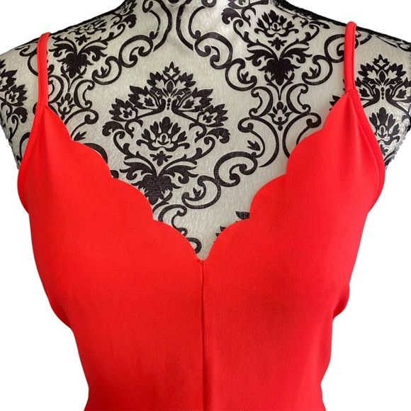 Ted Baker Simbah Laser-Cut Asymmetrical Coral Dress Sz-0-2 (Ted size-1) - Picture 5 of 7